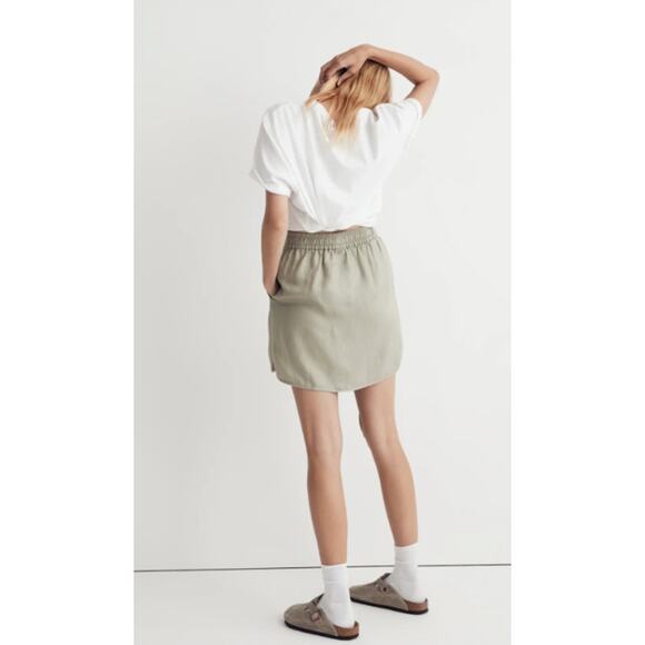 Madewell Linen-Blend Curved-Hem Mini Skirt Size XS New with Tags - Picture 3 of 6